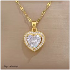 Damen Halskette Herzkette