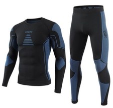 Thermounterwäsche Set Herren | Kompression Atmungsaktiv Wärmeisolierend Sport