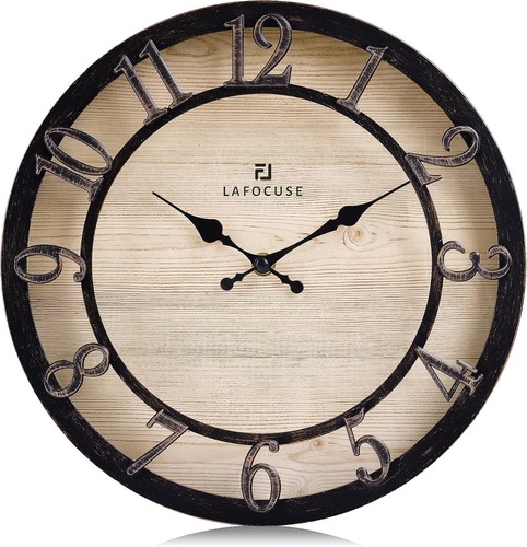 Wanduhr 30cm rustikal stille - wanduhr,