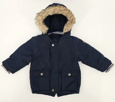 Next Jungen Parka Wetterfeste Winterjacke mit Kapuze Wattieret in Gr. 74/80