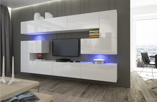 Moderne wohnwand schrankwand - moderne,
