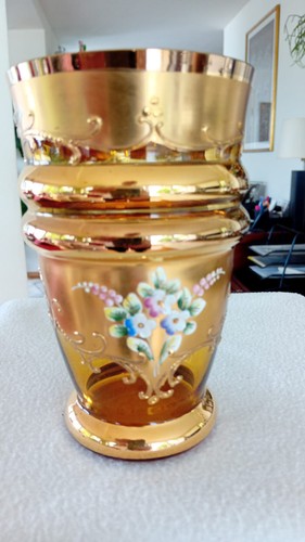 Glas vase böhmen gold - glas, und