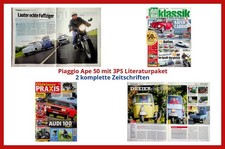 Piaggio Ape 50 mit 3PS Literaturpaket - 2 komplette Zeitschriften