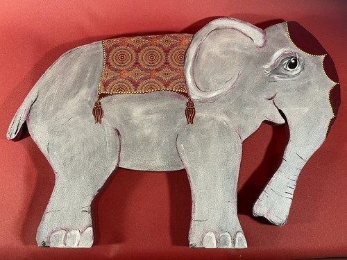 Elefant bild malerei - elefant, holz