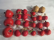 23 kleine Holzäpfel , versch.Größen für Advents-u.Weihnachtsdeko,