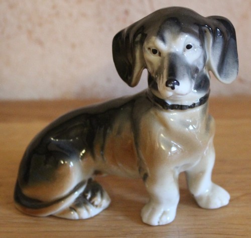 Kleine porzellanfigur dackel - kleine,