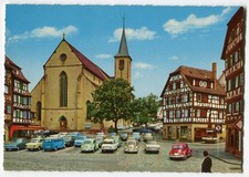 Mosbach mit Marktplatz, Lloyd LT 600,Opel Rekord A + Kadett B,Citroen Ami 6,
