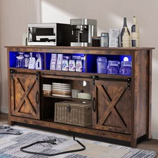 Farmhouse LED Coffee Bar