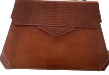 Tasche, Clutch echtes Leder cognac sehr hochwertig und edel verarbeitet