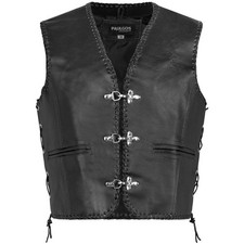 PAULGOS Lederweste Weste Kutte