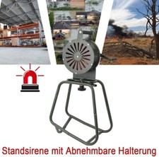 125dB Standsirene Alarm Sirene Handsirene Kurbelsirene Manuell Feueralarm Profi