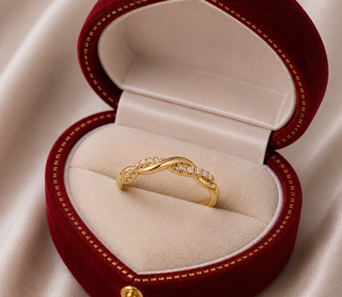 18k vergoldeter ring twist - vergoldeter,