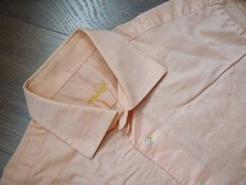 van Laack Hemd langarm Gr.41 Lachs-Orange-Ton Seidenglanz TOP-Zustand 100% Baumw