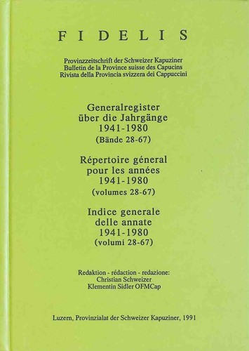 Fidelis provinzzeitschrift - fidelis.,