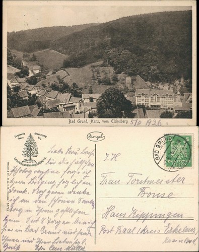 Ansichtskarte bad grund - ansichtskarte, (harz)