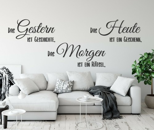 Wandtattoo gestern ist - gestern,