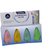DENTITEX Zahnbürstenhalter 4er Set Wandmontage Saugnapf Bad Organizer