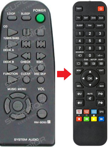 Ersatz fernbedienung für sony - für,