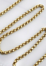 Goldkette 14 k  * Erbsenmuster Kette 585 Erbsenkette * 6,6 g / 46 cm