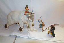 Schleich großer Kampfelefant mit 3 Figuren, Rarität