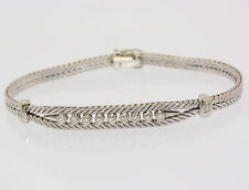 Armband in aus 750er 18kt Weiß Gold mit Brillanten Brillant Diamant Armreif 19cm