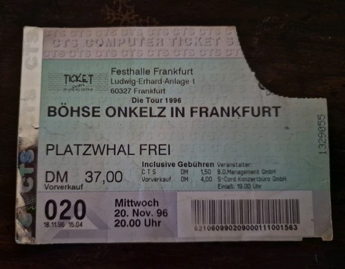 Original konzertticket böhse - original,