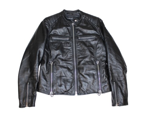 Replay damen lederjacke - damen, leder