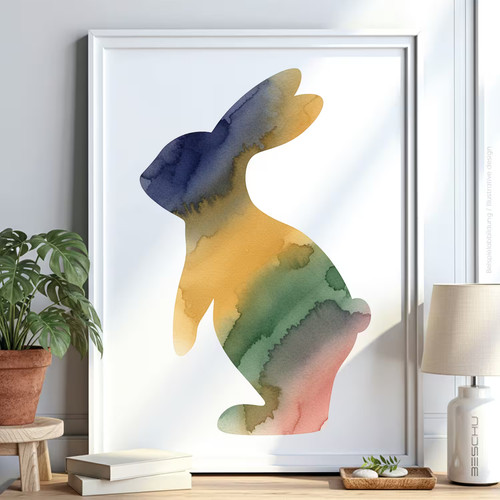 Hase tier schablone - hase, malen