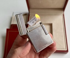 S.T. Dupont Feuerzeug Ligne 1 Linie 1 Klein Silber Ungraviert Fullset RAR