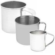 Edelstahl Leichte Kaffee Tasse Tee Becher für Camping Reisen 250/500/750 ml