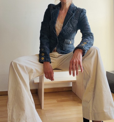 Vintage y2k jeans blazer jacke - jeans,
