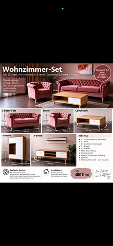Chesterfield couchgarnitur - chesterfield,
