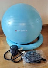 ⚽ GYMNASTIKBALL-SET blau - 4 in 1: Ball + Ballschale +Pumpe + Schlingentrainer