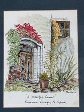 Vintage Original Aquarell &