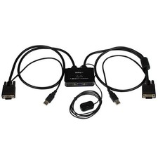 StarTech.com USB VGA KVM Switch (2 Port) inkl. Remote & USB-Stromversorgung