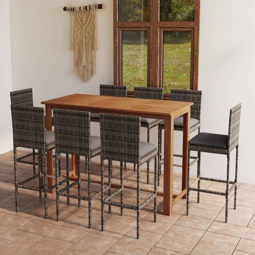 Gartenbar set mit kissen - set,