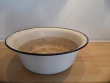 Alte Waschschüssel Schüssel Schale Rund Emailewanne Emaille Ø 28 cm Deko Vintage