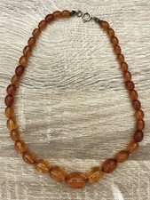 Perlenkette bernsteinfarben 41cm