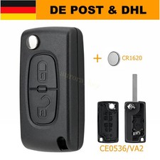 Für Citroen Berlingo Dispach Peugeot Auto Klapp Schlüssel 2Tasten Ersatz Gehäuse
