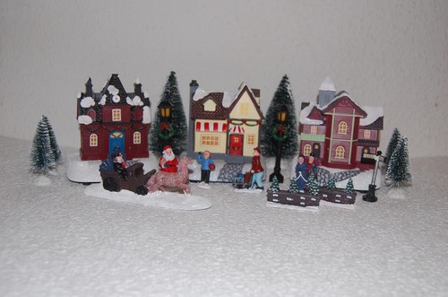 Weihnachtsdorf mit kutsche - mit,