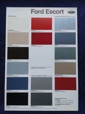 Ford Escort Farbkarte 8.1983
