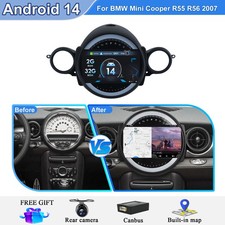 32GB Autoradio Android 14 Für BMW Mini Cooper R55 R56 07-13 GPS Wifi DSP Carplay