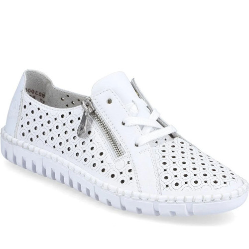 Rieker women white leather - white,