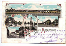 Litho Ak Gruss aus Markterlbach 1899 Felsenkeller Kriegerdenkmal Markt Erlbach