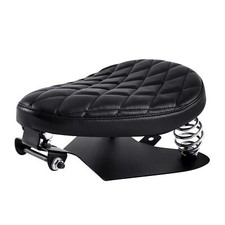 Motorrad Schwarz Solo Sitz Leder Federsattel Einzelsitz Universal