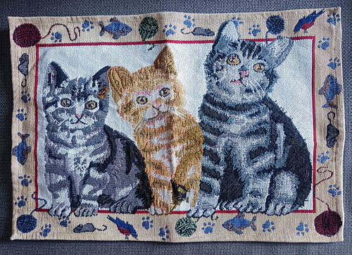 Vintage gobelin katzen tisch - vintage,