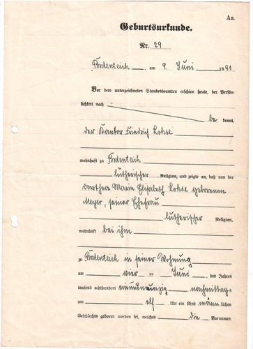 Ls1 geburtsurkunde standesamt - geburtsurkunde,