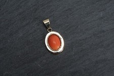 Antiker kleiner Anhänger Koralle Gold 585 Lachskoralle Edelkoralle
