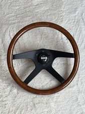 Momo Holz Lenkrad ML 38 KBA 70 100 Edel Holz Mahagoni +  Nabe, 37 cm, Sport 