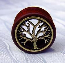FLESH TUNNEL PLUG SONO HOLZ - BAUM DES LEBENS,WELTEN BAUM - KELTISCHE MYTHOLOGIE